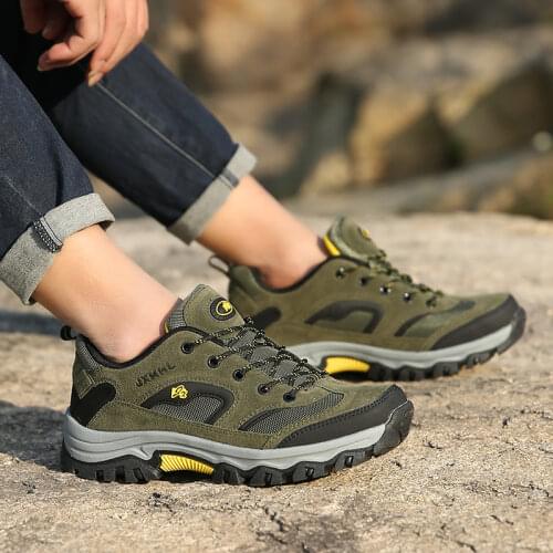 New Autumn High Quality Suede Hiking Shoes Men Outdoor Breathable Casual Trekking Sneakers Male Non-slip Climbing Walking Shoes