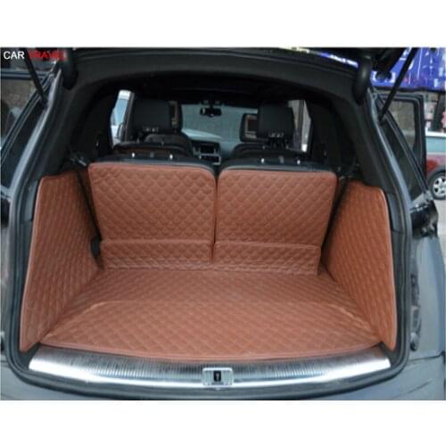 Best quality! Special trunk mats for Audi Q7 7 seats 2014-2006 waterproof cargo liner mat boot carpets for Q7 2009,Free shipping