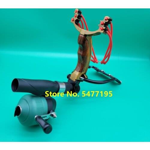 Powerful Hunting Fishing Slingshot Shooting Catapult Bow with Fishing Reel Sling Shot Crossbow Outdoor Sports Sling For Adults
