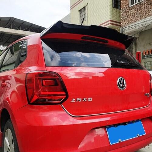 New design high quality ABS For Volkswagen VW Polo GTI 2012 to 2018 spoiler by rear window roof spoiler DIY color