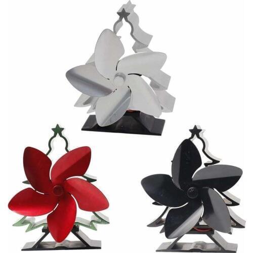New Three-color Christmas Villa Fireplace Fan Christmas Tree Cooling Fan Smart Electric Fireplace Fan Stove Fan