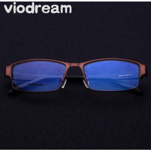 Viodream Super Light Business Male Titanium Glasses Frame Tr90 legs Spectacle Frame Eyeglasses Frames Men Oculos De Grau 30006