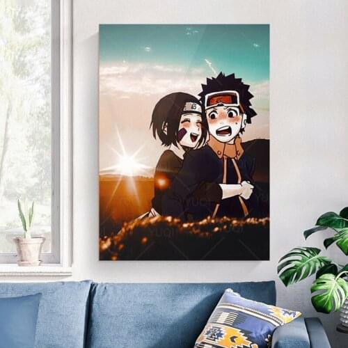 Kid Obito Uchiha Rin Manga Decoration Prints Canvas Home Decor Dorm Anime Living Room Bedroom Poster Painting Wall Art