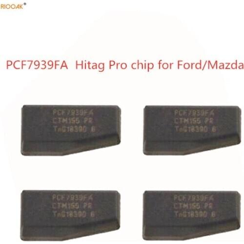 RIOOAK Car Key 50PCS PCF7939FA 128Bit Carbon Transponder Chip HT Pro For Ford Edge Fusion Ecosport Mustang Cobra MKZ Mazda
