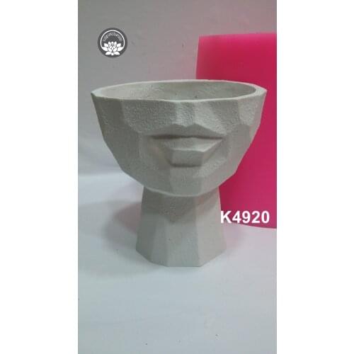 Shaped Face Flower Pot Silicone Mold