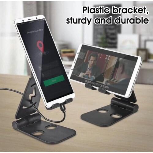 Foldable Phone Stand Plastic Adjustable Desktop Phone Holder Portable Desk Phone Support Mount For 8" Phones Tablets Dropship
