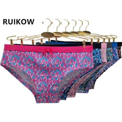 2021 Summer New Panties Women Briefs Underwear Seamless Female Digital Printed G-String Sexy Girls T-Back Thongs with 6 Pcs/Set