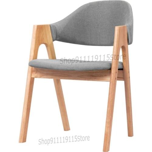 A-shaped Chair Dining Chair Modern Simple Household Nordic Restaurant Solid Wood Chair Back Stool Leisure Creative Cloth Chair