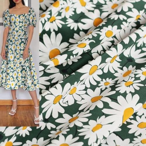 Red Raspberry 18momme Elastic Crepe Silk Flowers Printed Fabrics Garment Materials Women Dress DIY Sewing Cloth Freeshipping