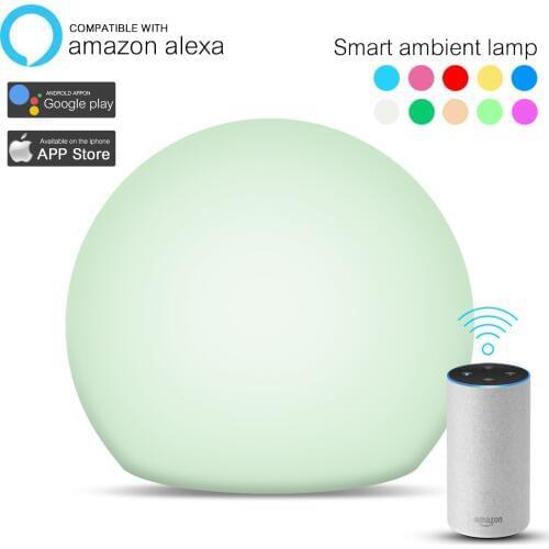 Smart Home Smart Table Night Lamp Seven Color Ambient Light with Musical For Amazon Alexa For Birthday Party Gift Home Decor