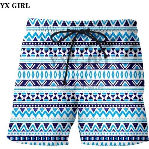 YX GIRL Drop shipping 2018 summer New Fashion Retro style shorts tribal aztec Creative Print 3d Casual Men Women Shorts