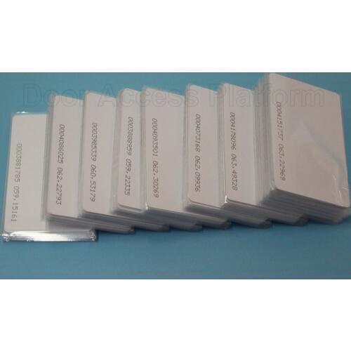 100pcs of 125KHz EM ID Card, TK4100 PVC White Card for time attendance and access control machine use