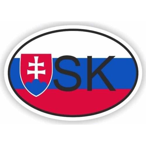 12.6CM*8.3CM Slovakia SK Country Code Car Sticker Decal Accessories