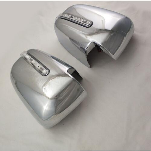 2016-2017 Chrome Mirror Cover For Mitsubishi L200 Triton Mirror Cover With LED Lights Parts For Mitsubishi Accessories 2pcs