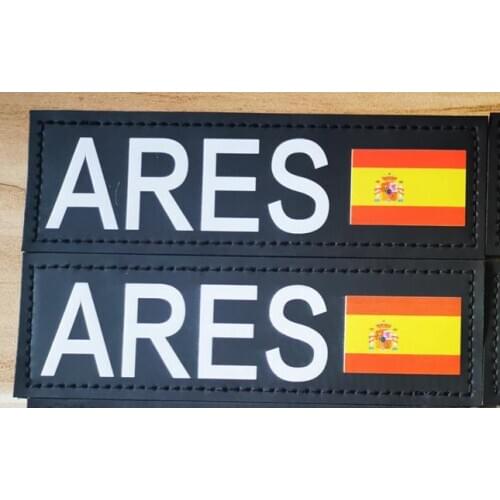 2ps Chromatic Customized Dog K9 Harness Label Custom Pet Name with Colorful National Flag Personalized Picture Customization