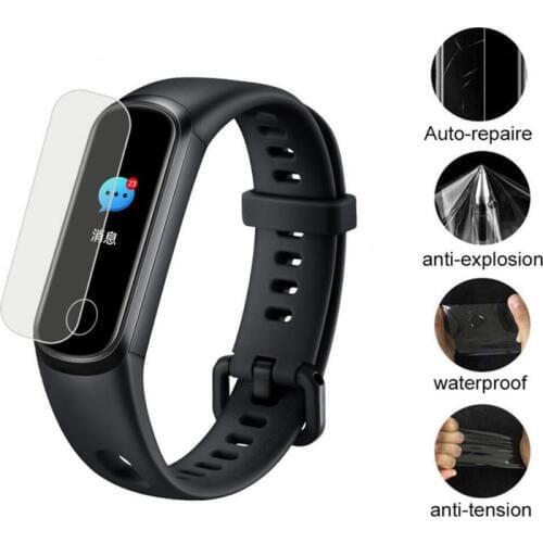 3pc Soft TPU Clear Smartband Protective Film Guard For Huawei Honor Band 5i Wristband Smart Bracelet Full Screen Protector Cover