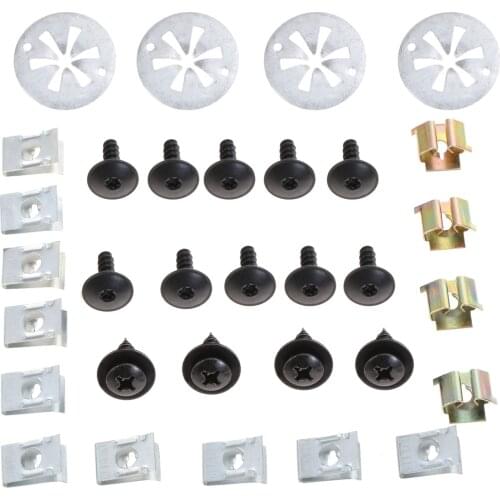 32Pcs Engine Undertray Cover Clips Bottom Splashguard Shield Screws Fit For forVW for GOLF MK4 BORA
