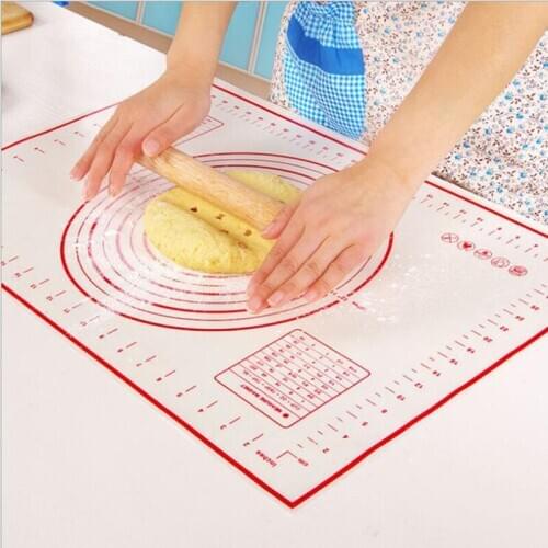 40x60cm Silicone Baking Mat Sheet With Scale Non Stick Rolling Dough Pad Kneading Mat Kitchen Cooking Pastry Sheet Oven Liner