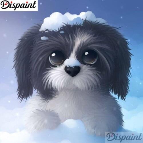 Dispaint Full Square/Round Drill 5D DIY Diamond Painting "Animal dog scenery" 3D Embroidery Cross Stitch 5D Home Decor A21295