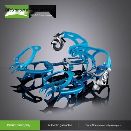 Brs-s3 new 14 tooth professional outdoor walking snow mountain aluminum alloy anti slip ice claw super portable