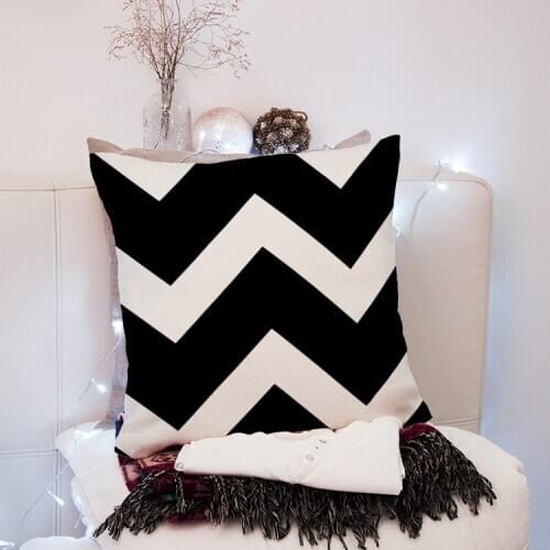 Geometric Decorative Pillow Case Polyester Throw Pillowcase Luxury Striped Throw Pillow Covers Geometric Home Hotel Decor