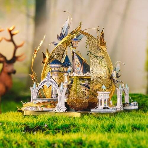 Art Model MU 3D Metal Puzzle Elf 's Castle building model KITS Assemble Jigsaw Puzzle Gift Toys For Children