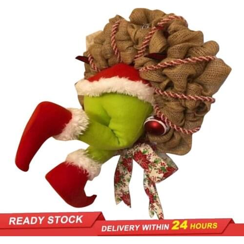 How The Grinch Stole Christmas Burlap Wreaths Christmas Wreath Ornaments Christmas Ornaments Cute Gifts to Friends