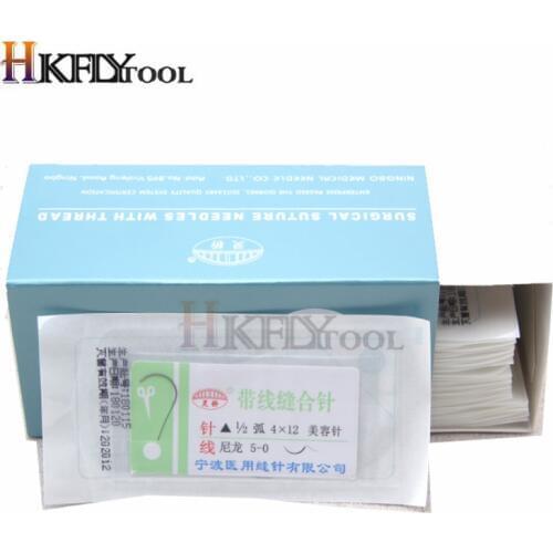 Round Suture needle surgery tool microsurgery nylon monofilament wire round harmless needle surgical instrument 10pc/set