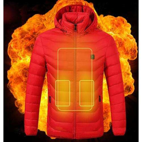 Intelligent Heating Cotton Clothes Winter Jacket Men Warm Coat Fashion Casual Parka Medium Thickening Coat for Lover