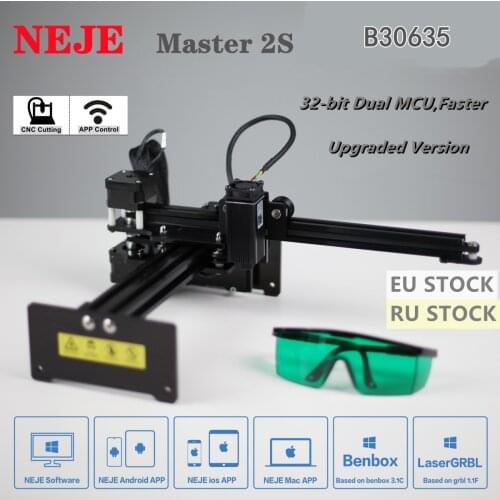 NEJE Master 2s 15W B30635 Laser Engraving Cutter Cutting Machine for DIY Laser Carving Logo Mark Printer CNC Router APP Control