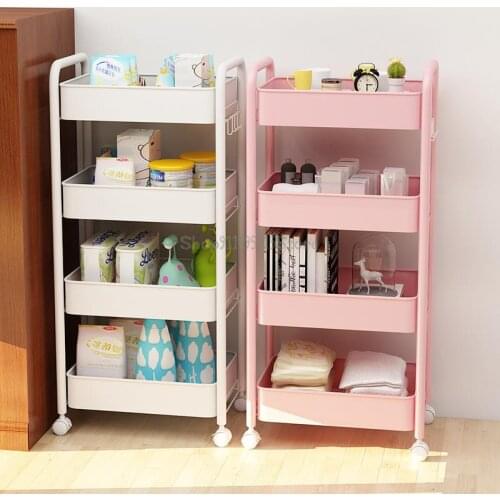 Small Stroller Rack Kitchen Floor Multi-layer Snack Baby Living Room Bedroom Bathroom Mobile Storage Storage Rack