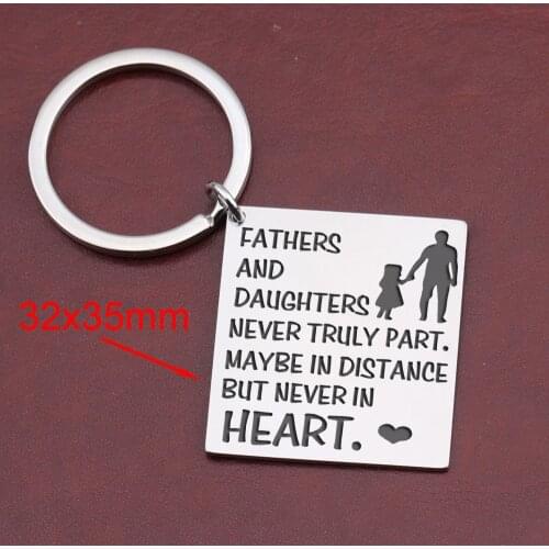 Dad’s Birthday Gift Festival Surprise Engraved Text: FATHERS AND DAUGHTERS NEVER TRULY PART.MAYBE IN DISTANCE BUT NEVER IN HEART