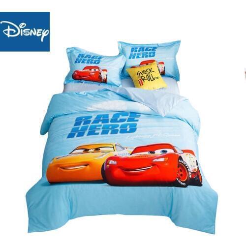 Lightning McQueen Cars bed linens 3d bedding set king size boys duvet cover 4pcs Child bedroom decor new bedclothes cartoon