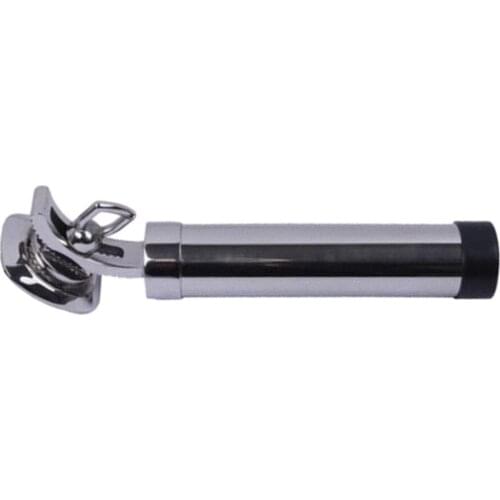 Deck-Mount Adjustable Fishing Rod Holder Stainless Steel Rotatable Rod Rack, Silver