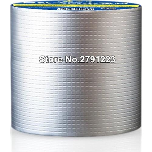 Newly Aluminum Foil Butyl Rubber Tape Self Adhesive Waterproof for Roof Pipe Marine Repair