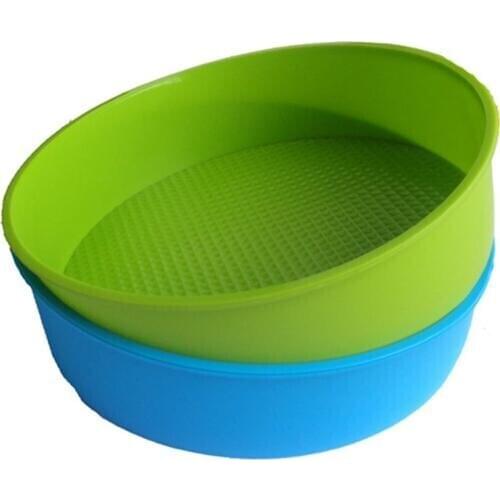 Silicone Mould Bakeware 26cm/10inch Round Cake Form Baking Pan Blue and green colors are random