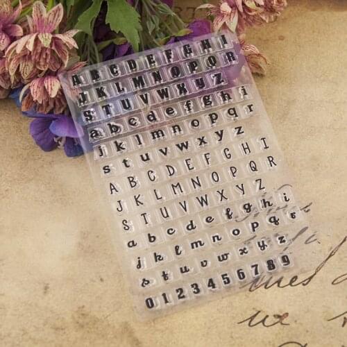 1 Pcs Rubber Stamp English Alphabet Series Silicone Seal Photo Album Decor Clear Stamp Sheets DIY Scrapbooking Stationery Toys