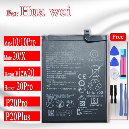 Replacement Phone Battery HB436486ECW4000mAh For Huawei Mate 10 / 10 Pro Mate 20 P20 Pro Honor V20 Original KiKiss Batteries