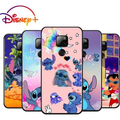 Stitch Little Monster for Huawei Nova 5i P Smart 2021 2020 Z S Plus Mate 40 RS 30 20 10 Pro Lite 2019 2018 Black Phone Case