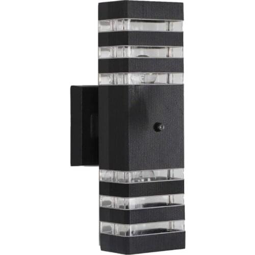 Outdoor Wall Light Porch Light Exterior Light Fixtures Waterproof Black Acrylic Housing for Front Porch, Patio