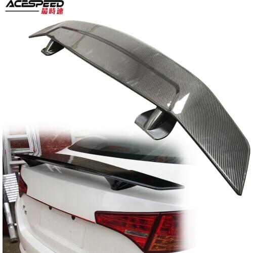 Universal Car Spoiler for Sedan Rear 3D Carbon Fiber/Matt/Bright Black ABS Exterior Parts Car Spoilers Automobile Wings
