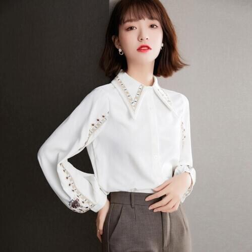 Restore White Chiffon Long Sleeve Clothes 2021 Oversize Spring Summer Style Autumn Feminina WomenS Top Blouse Fashion