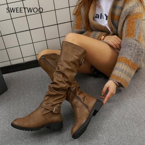 Womens shoes 2021 thick-soled Gothic boots high heels punk lolita shoes high-top womens boots 35-43