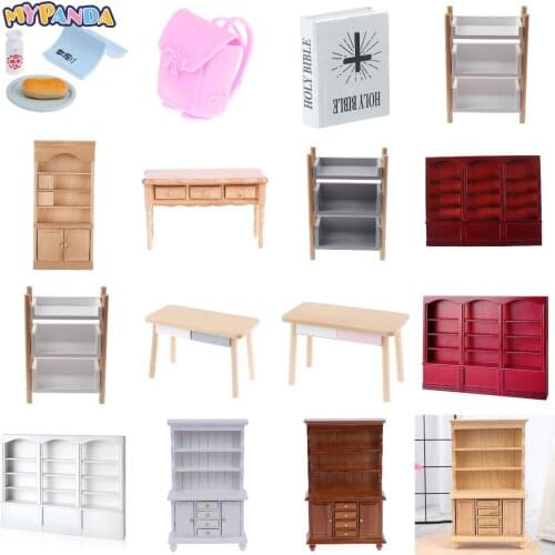 1pc Dolls Simulation Furniture Red Bookshelf Newspaper Rack Cabinet Wood Shelf Bookcase Model Dollhouse Miniature Accessories
