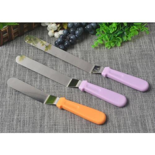 1PC Stainless Steel Butter Cake Cream Knife Spatula Cake Smoother Icing Frosting Spreader Fondant Pastry Cake Decorating QA 100