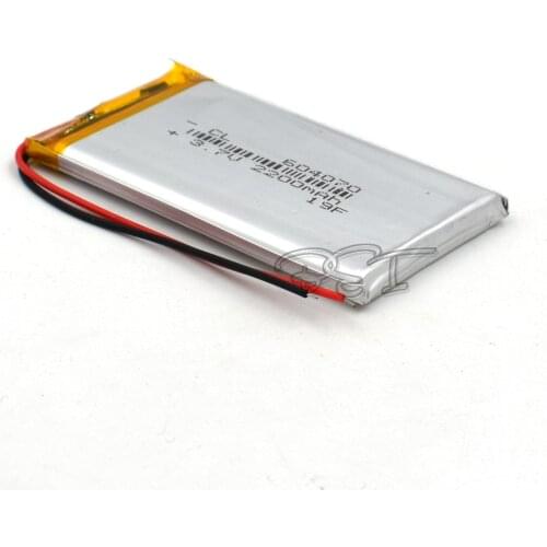 10Pcs 3.7V Polymer Lithium Battery 604070 Rechargeable Li-ion Cell 2200mAh For MP5 Navigator GPS MP3 MP4 Ebook Speaker Camera
