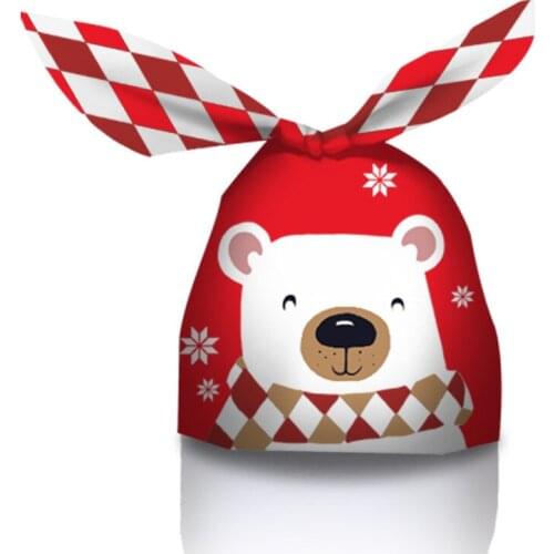 10pcs New Year 2022 Christmas Santa Sacks Candy Gift Bag Xmas Plastic Bag Christmas Decorations for Home Navidad 2021 Presents