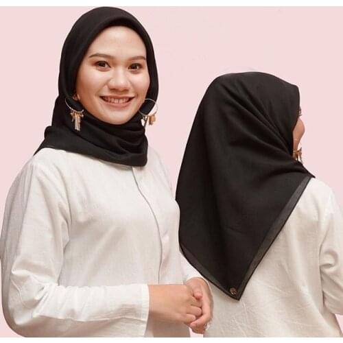 110cm Square hijab Printe Solid scarf muslim hijab polyester scarves wraps lightweight headband autumn wraps scarf 10pcs/lot