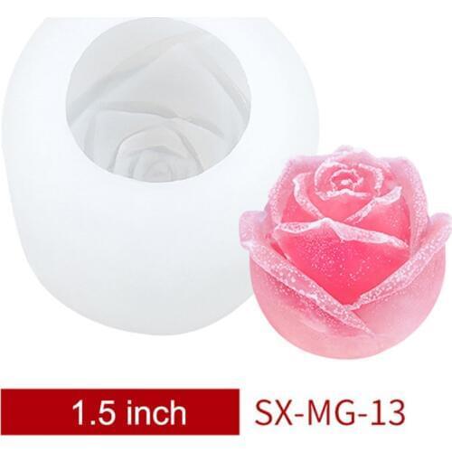 2pcs 3D Rose Ice Block Trays DIY Baking Ice Cream Chocolate Cake Silicone Mold Handmade Pudding Maker Mould for Home