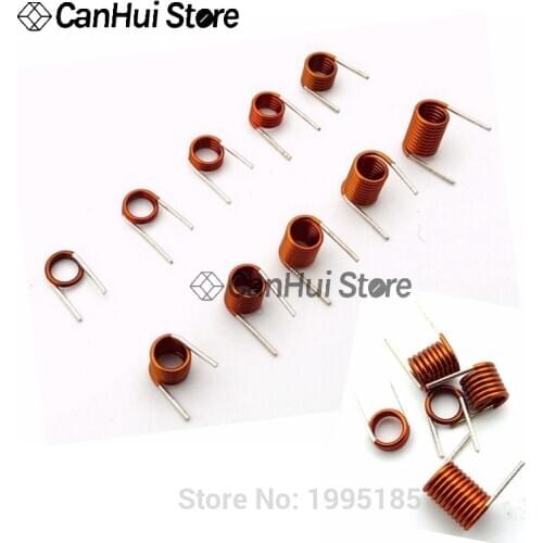 50pcs coilcraft inductor Copper Wire Hollow Coil Inductance Remote Control FM Inductor3.5*1.5/2.5/3.5/4.5/6.5/7.5/8.5/10.5T*0.7